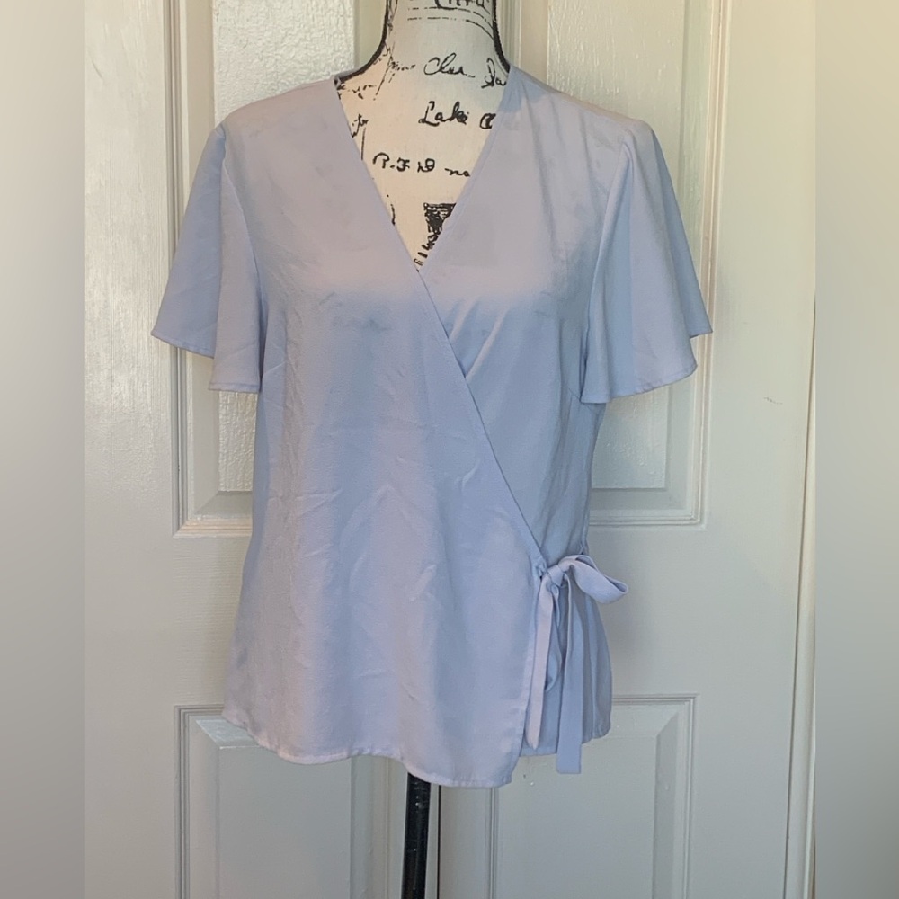 1. State Lavender Wrap Blouse